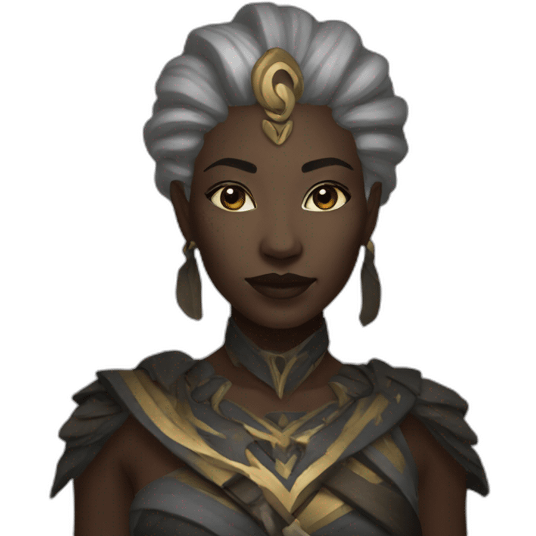 black earth genasi woman emoji