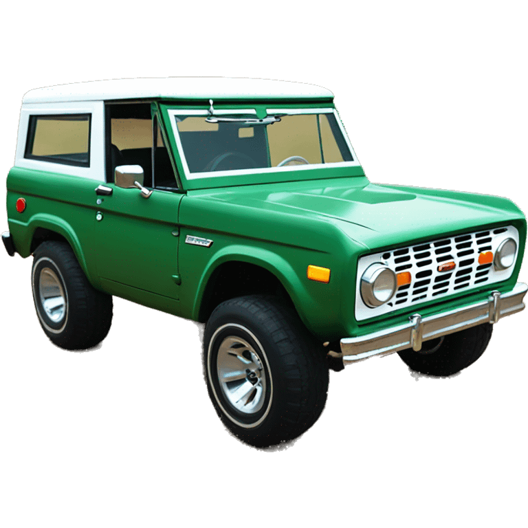 Green vintage ford bronco emoji