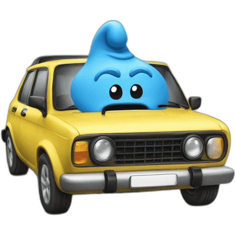 Smurf car emoji