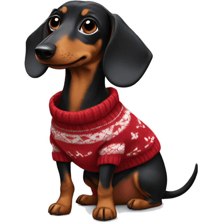 dachshund in a sweater emoji