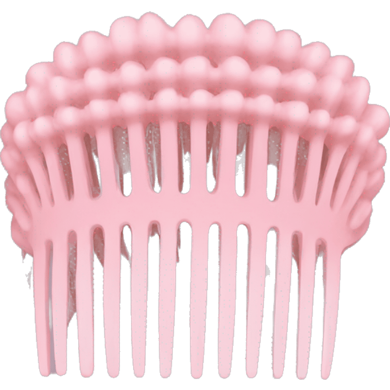 pastel pink round comb emoji