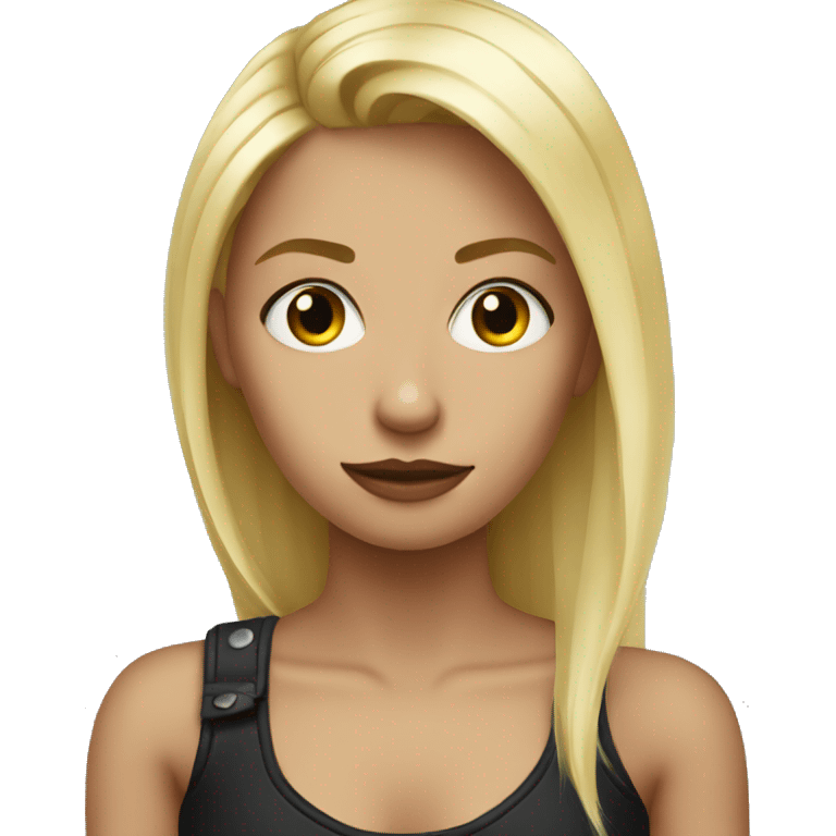 Edgy blonde girl emoji