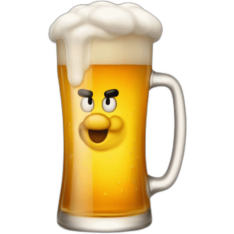 Mario drink beer emoji