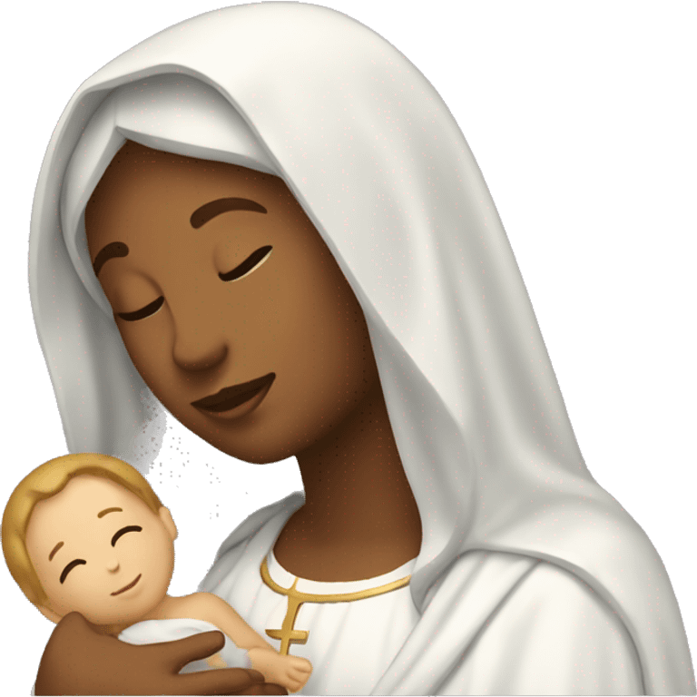 holy Mary with baby Jesus emoji