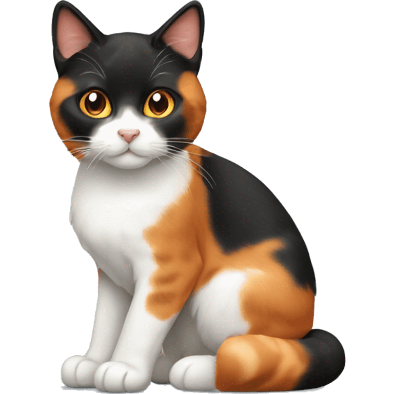 A orange, white, and black calico cat emoji