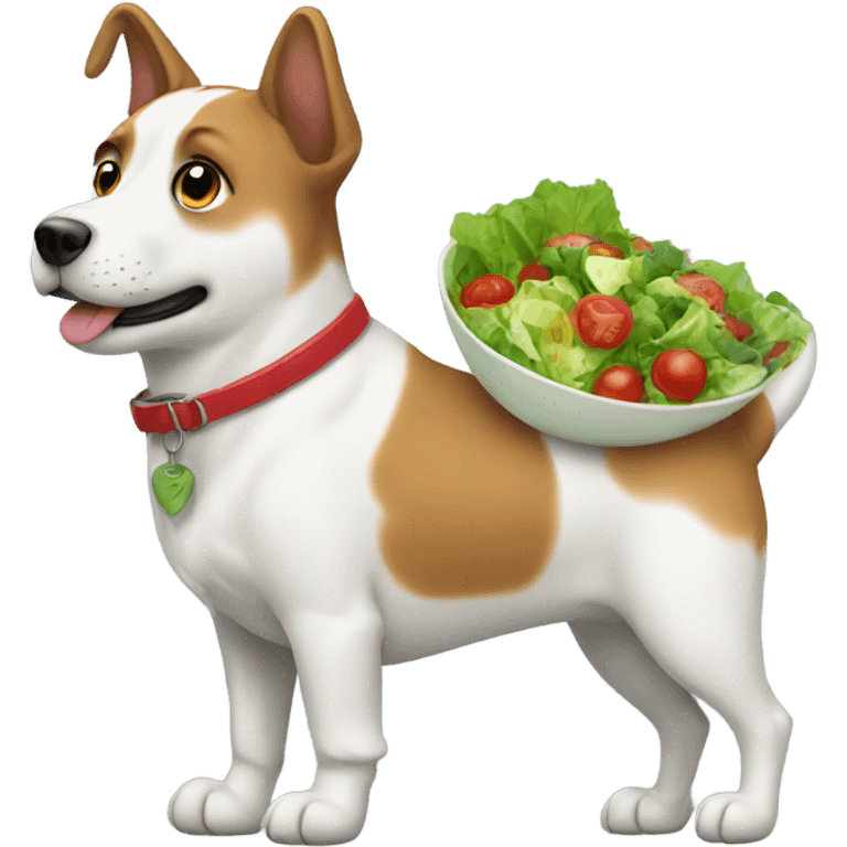 Dog with salad emoji