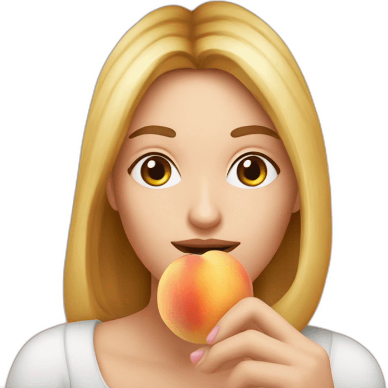 Hungry Giorgia Meloni with a peach emoji