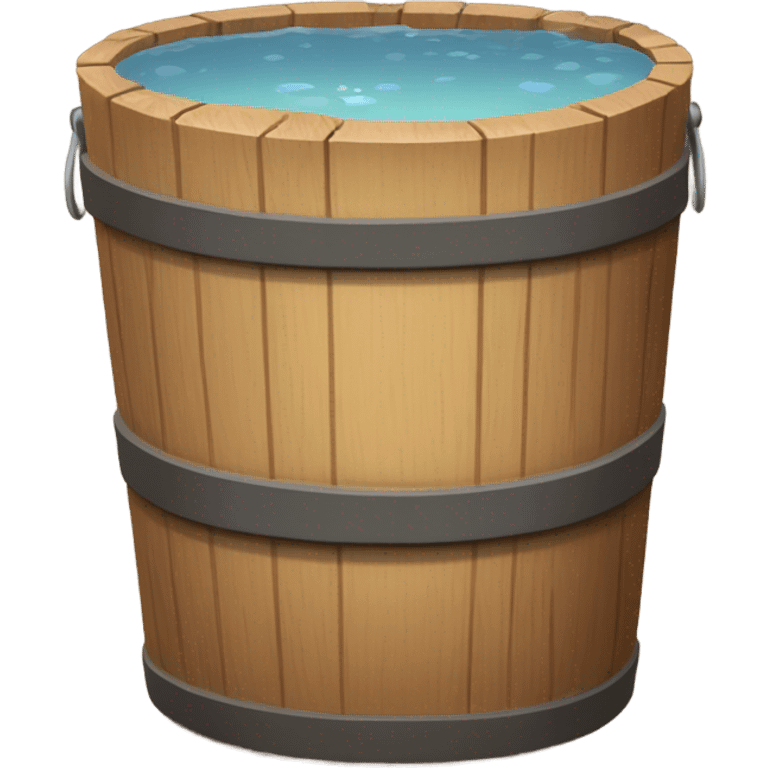 wooden bucket with water emoji