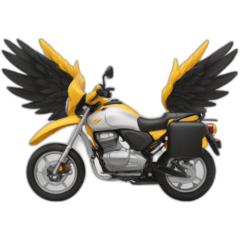 Moto avec des ailes emoji