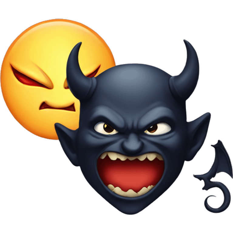 Devil and moon  emoji