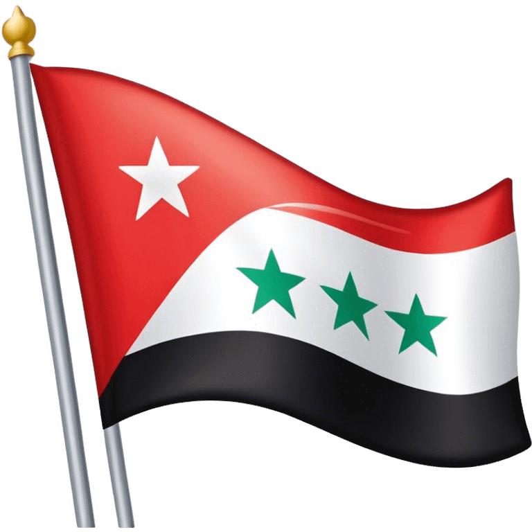 Drapeau syrien 3 étoile  emoji