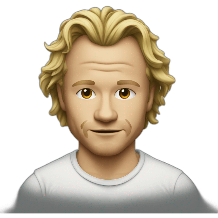 Heath Ledger wearing tee emoji