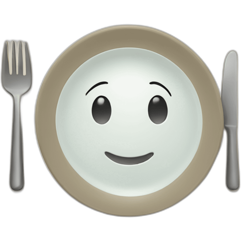 cute plate with a key hole emoji