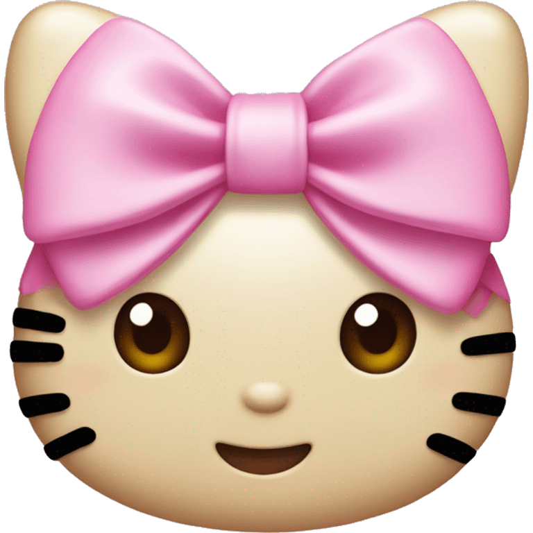 Hello kitty with pink bow emoji