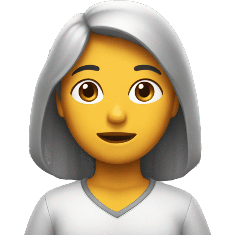 Chica castaña emoji