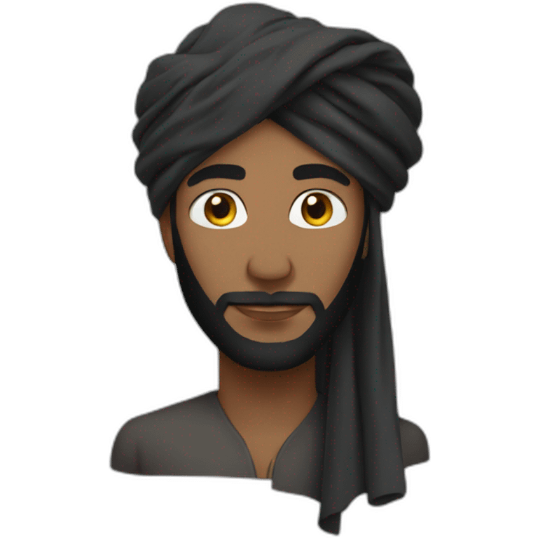 A black Arab turban without the face or head emoji