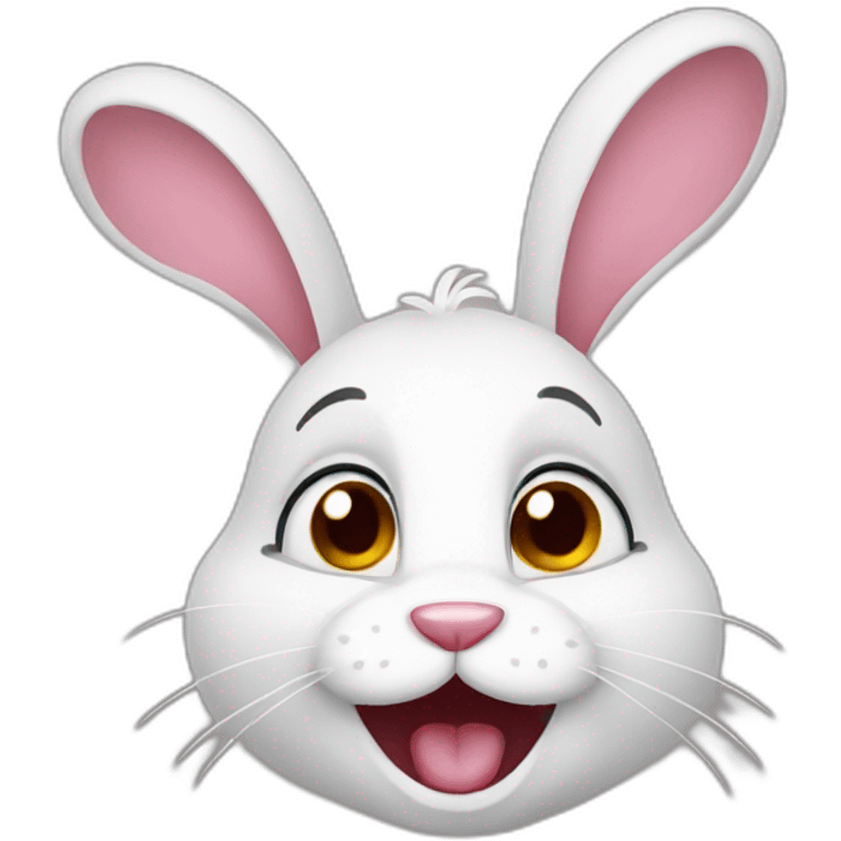 Funny bunny emoji