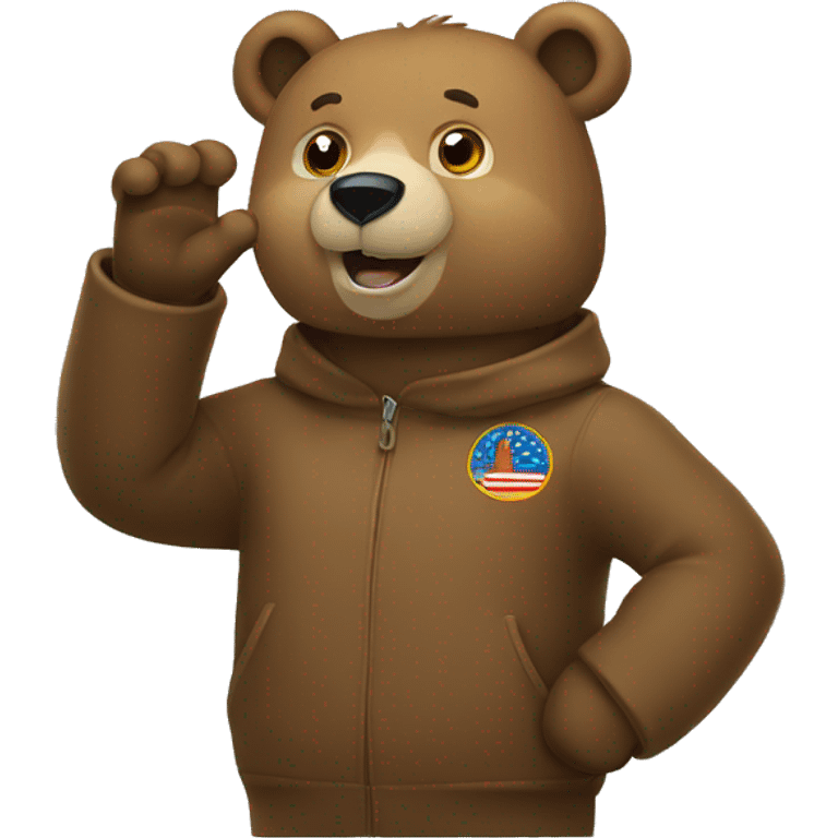 bear saluting emoji