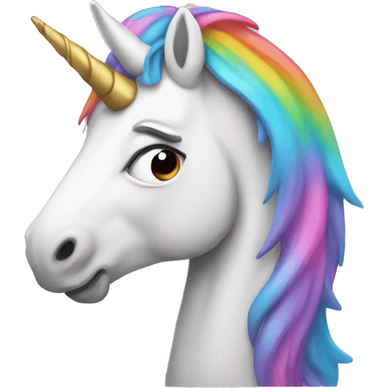 Disappointed unicorn judging emoji