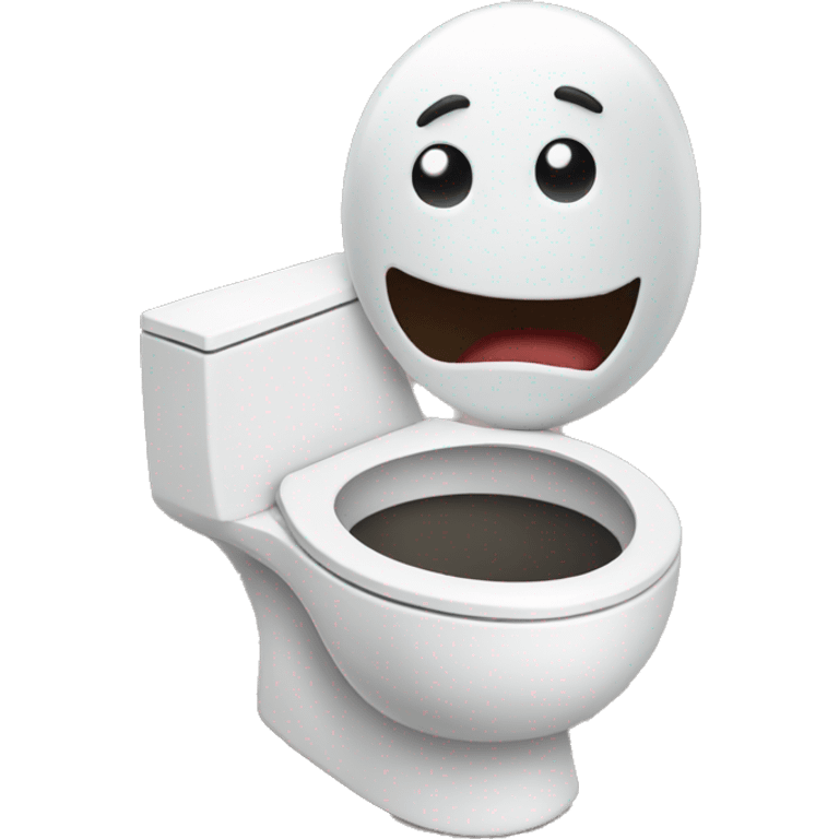 Toilet with a head coming out of it  emoji