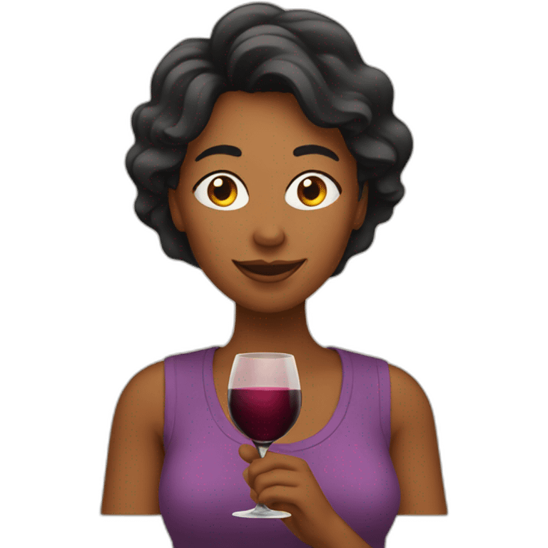 mom drinking wine emoji