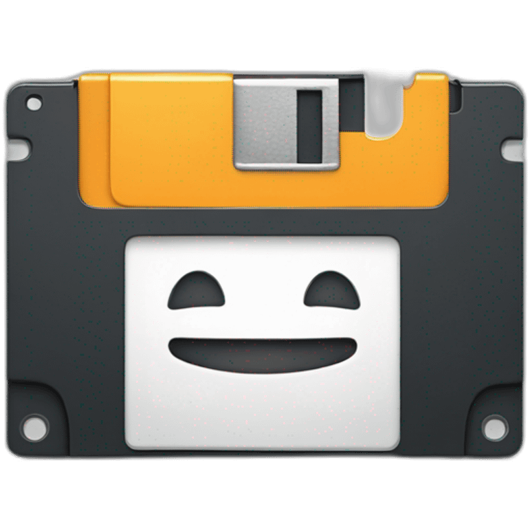 grinning floppy disk emoji