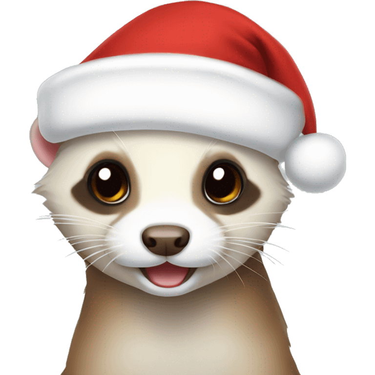 ferret wearing santa hat emoji