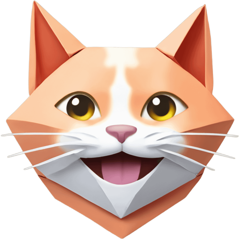 cat smiling origami saumon emoji