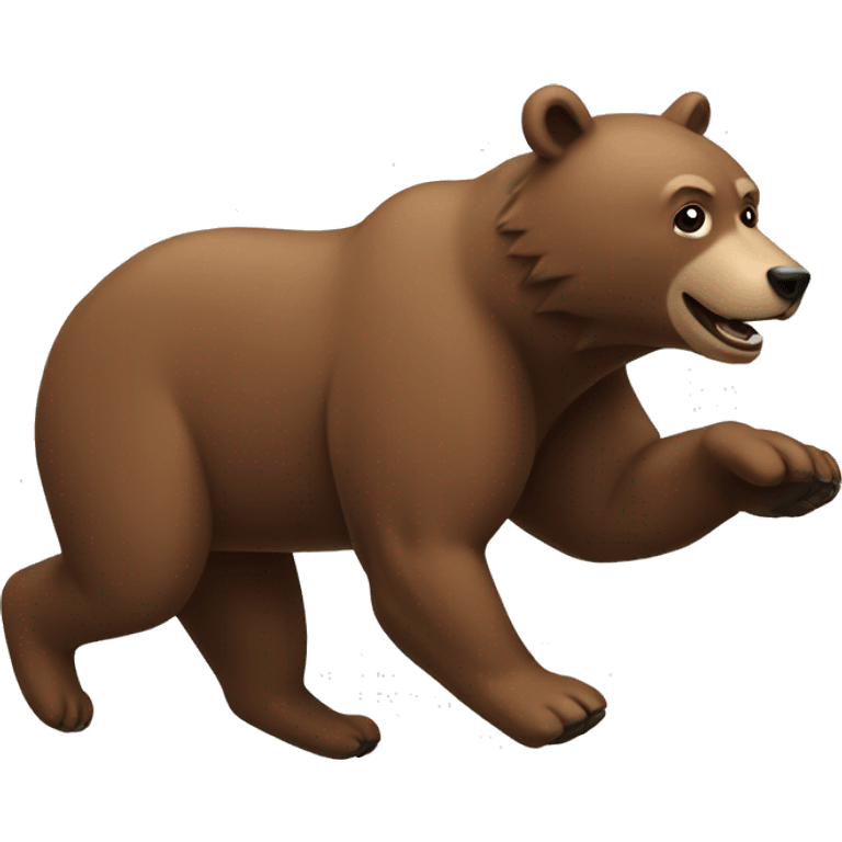 Running bear emoji