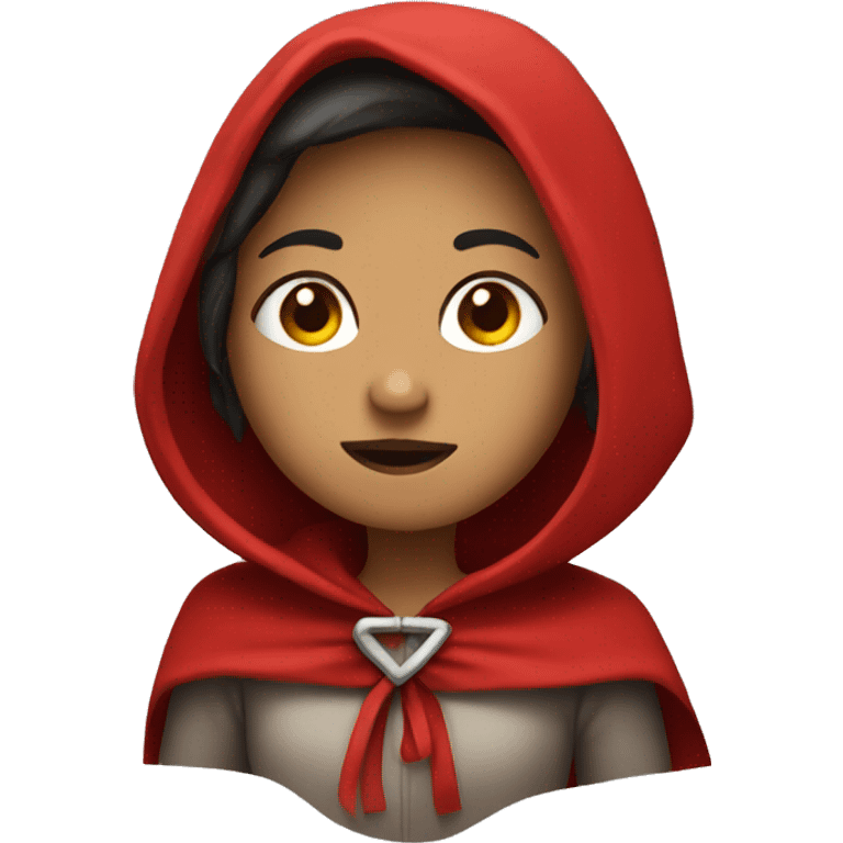 The girl in the red cape and hood. emoji