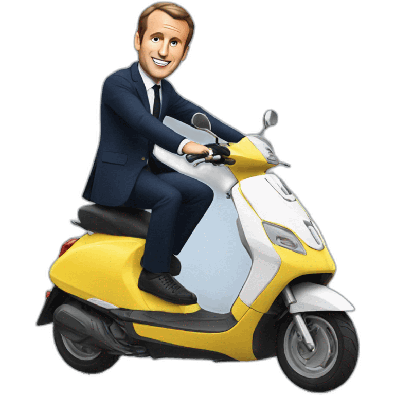 macron on scooter emoji