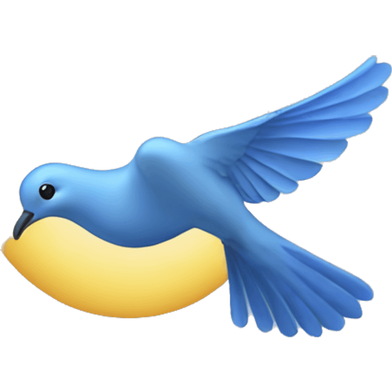 Blue dove flight up emoji