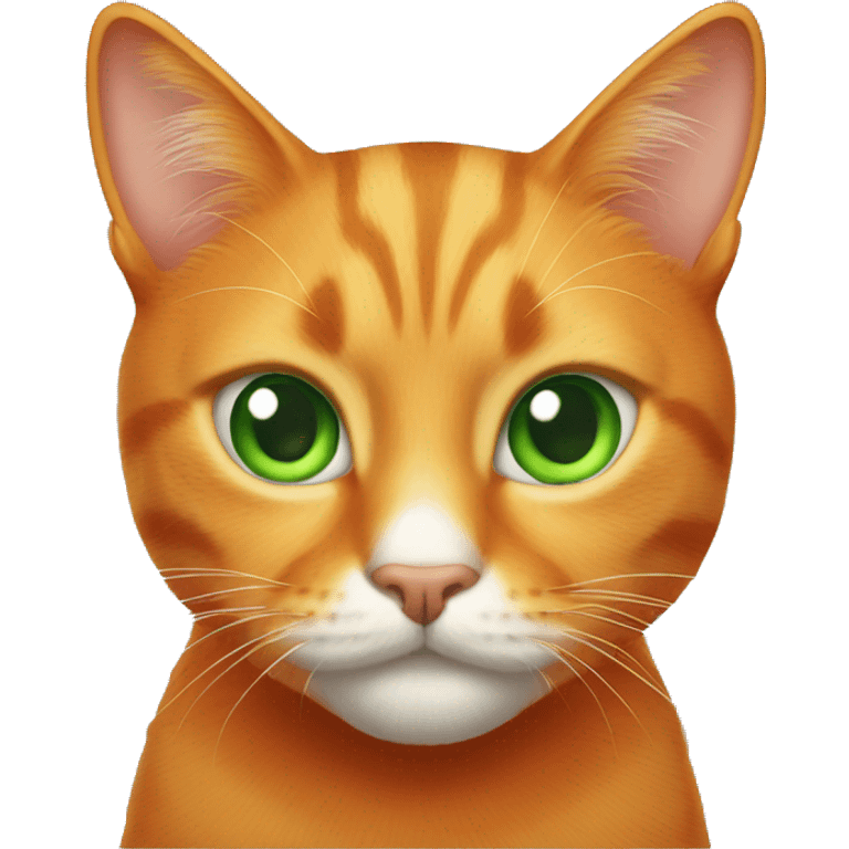 Orange cat with green eyes emoji