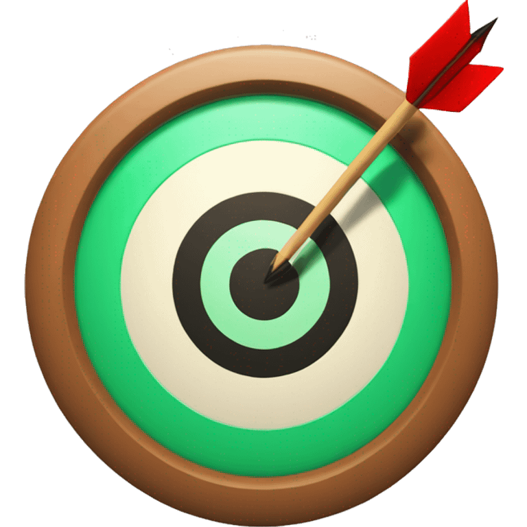 bullseye with an arrow in the center emoji