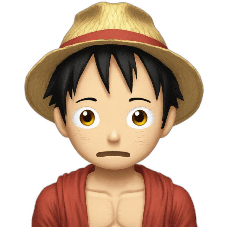 Luffy sad emoji