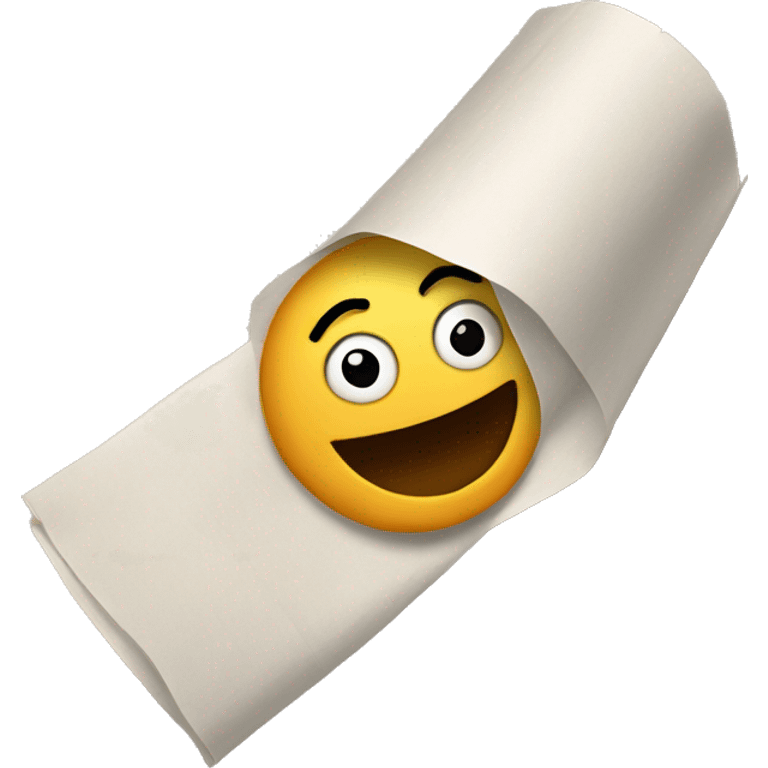 rolling up in paper emoji