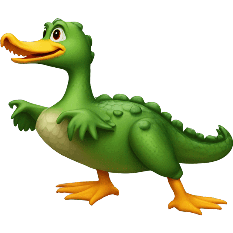 Crocodile duck emoji