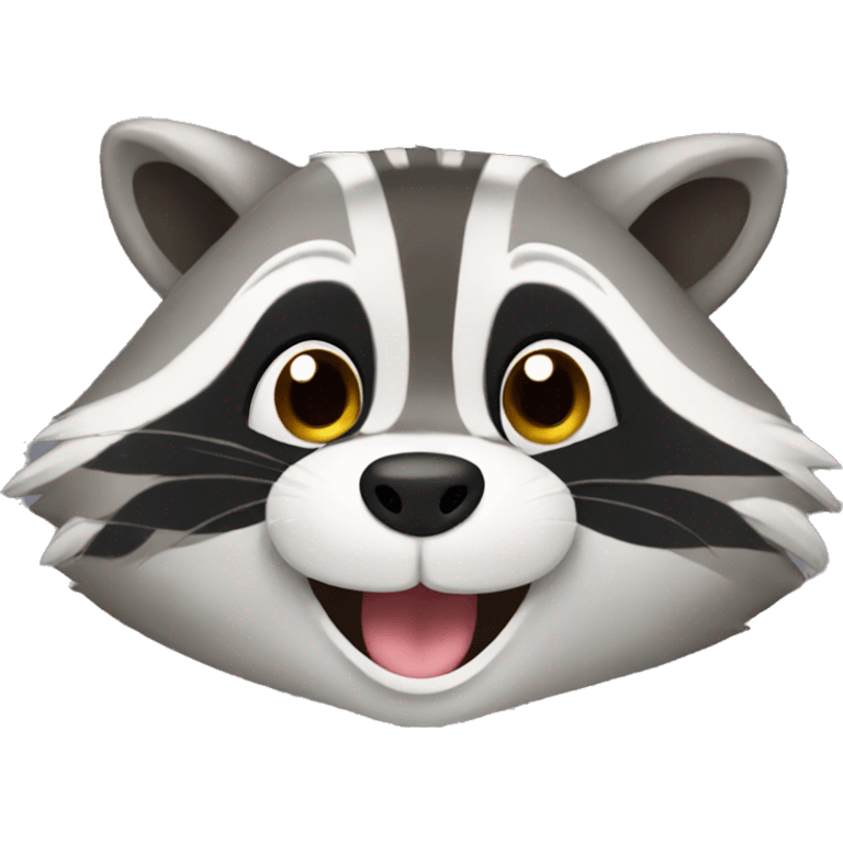 Happy raccoon  emoji