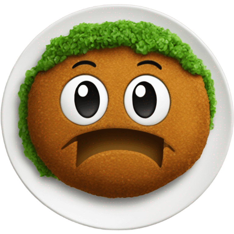 falafel on a plate emoji