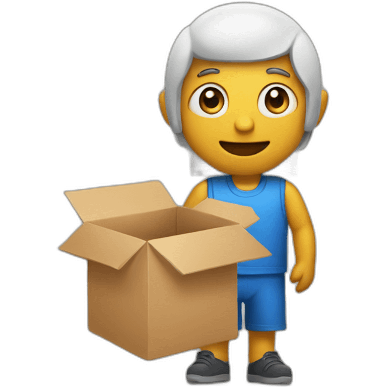 Mumenstállu delivers a box emoji