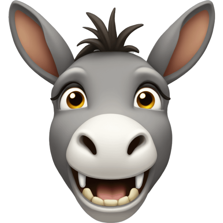 donkey mouth open emoji