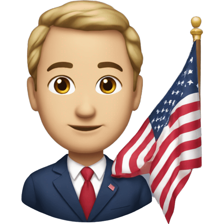 President James Clair Narlana with USA flag  emoji