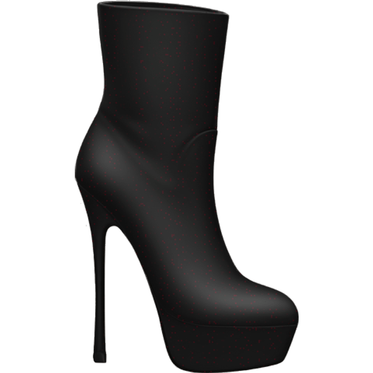 High heeled Black ankle boots   emoji