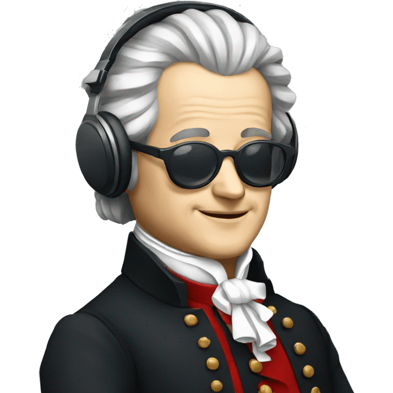 Mozart with Headphone emoji