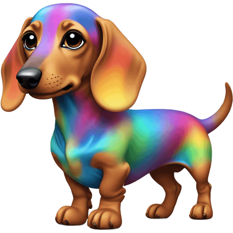 rainbow sausage dog  emoji