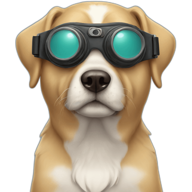 Dog with goggles  emoji