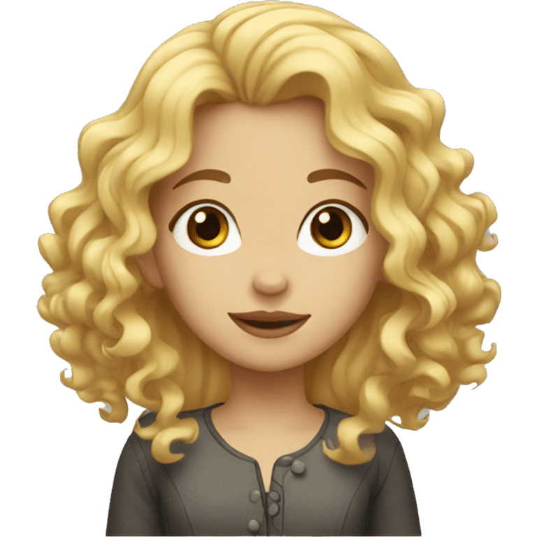 blonde wavy haired girl emoji