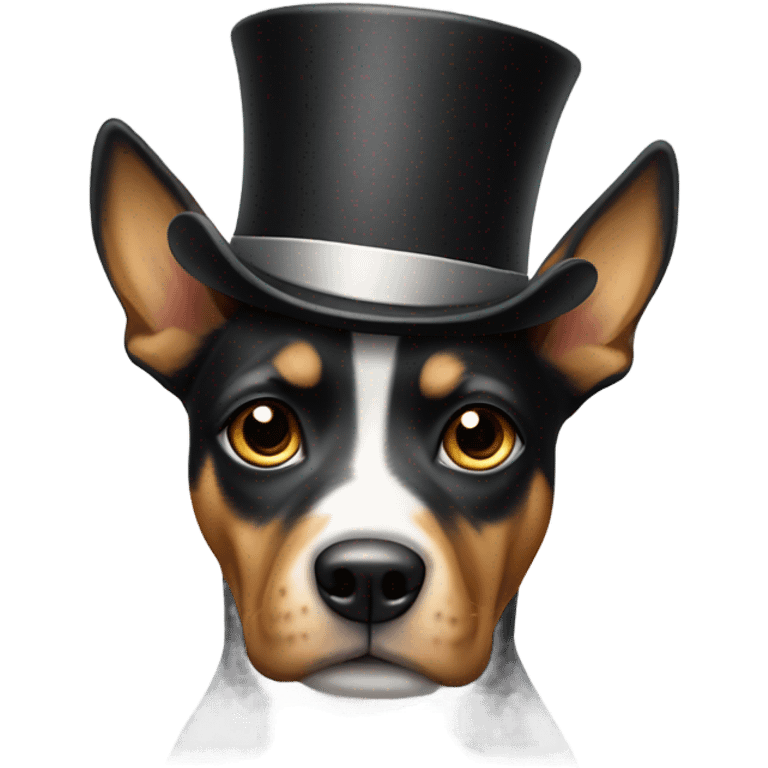 Dog with a top hat  emoji