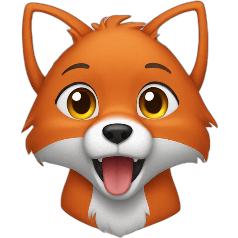 A crying fox emoji