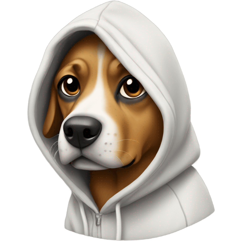 dog wearing a hoodie emoji